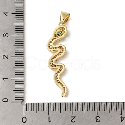 Brass Micro Pave Cubic Zirconia Pendant KK-R162-034E-G-1