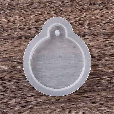 Flat Round Pendant Food Grade Silicone Molds DIY-D074-12-1