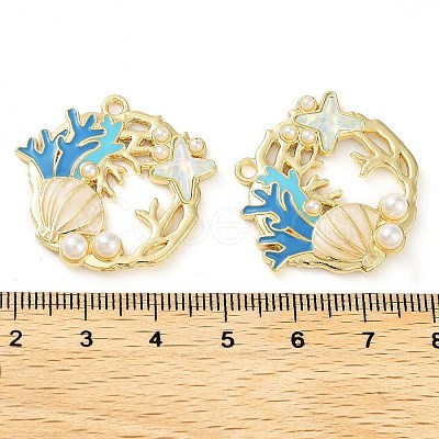 Rack Plating Alloy Enamel Pendants FIND-Q099-08B-01-1