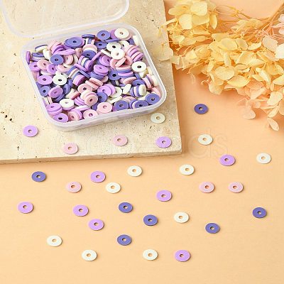 20G 4 Colors Handmade Polymer Clay Beads CLAY-YW0001-84A-1