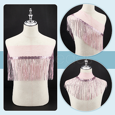 Sequin Tassel Trimming DIY-WH0430-536C-1