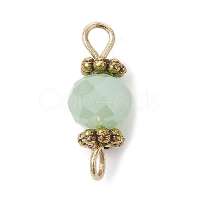 Faceted Glass Connector Charms PALLOY-JF02424-01-1