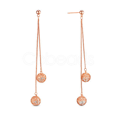 SHEGRACE Brass Cubic Zirconia Dangle Stud Earrings JE747A-1