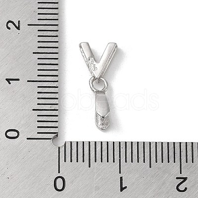 Rhodium Plated 925 Sterling Silver Ice Pick Pinch Bails STER-NH0001-26P-1