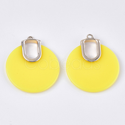 Opaque Acrylic Pendants MACR-T031-08B-1