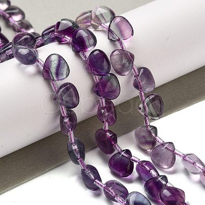 Natural Purple Fluorite Beads Strands G-NH0032-A02-02-1