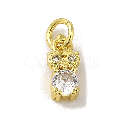 Brass Micro Pave Cubic Zirconia Charms KK-M283-24A-01-1