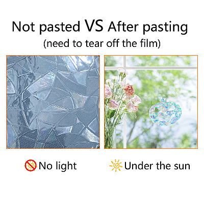 16 Sheets 4 Styles Waterproof PVC Colored Laser Stained Window Film Static Stickers DIY-WH0314-078-1