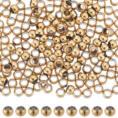 SUNNYCLUE 200Pcs PVD Vacuum Plating 304 Stainless Steel Spacer Beads STAS-SC0006-89B-1