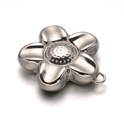 Non-Tarnish Flower 304 Stainless Steel Pendants STAS-F079-010-1