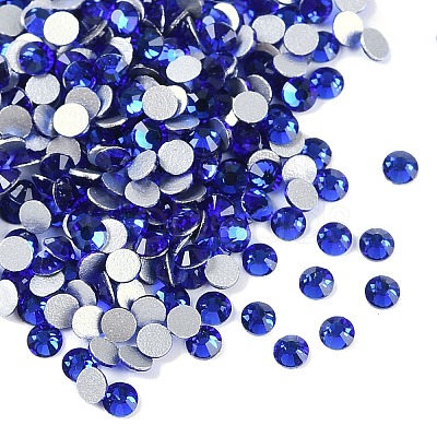 Cobalt Faceted Glass Flat Back Rhinestone for Nail Art X-RGLA-C002-SS10-369-1