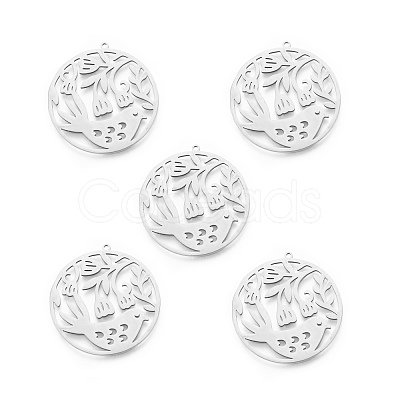 Non-Tarnish 201 Stainless Steel Pendants STAS-N090-LA932-1-1