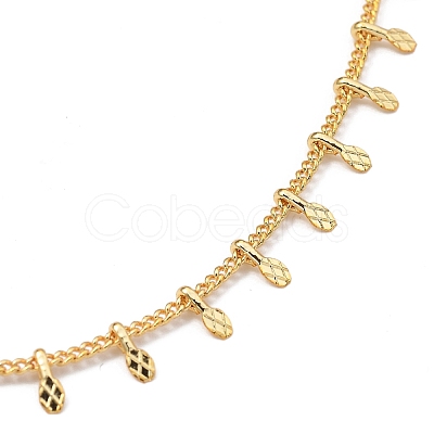 Brass Curb Chain Necklaces NJEW-JN03070-01-1