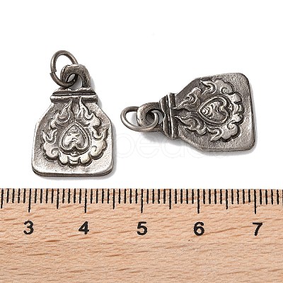 Tibetan Style Brass Pendants KK-M284-28AS-1