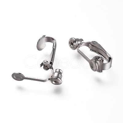 Brass Clip-on Earring Converters Findings KK-Q115-N-1