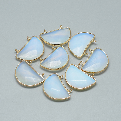 Opalite Semi Circle Pendants G-Q972-16-1