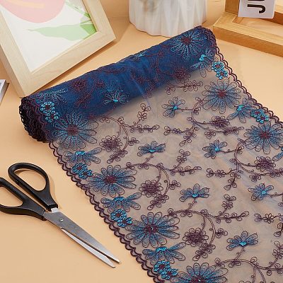 Gorgecraft 3 Yards Flower Wavy Edge Lace Trim OCOR-GF0002-70-1