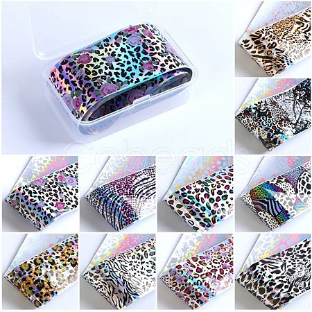 10 Style Transfer Foil Nail Art Stickers MRMJ-F012-04O-1