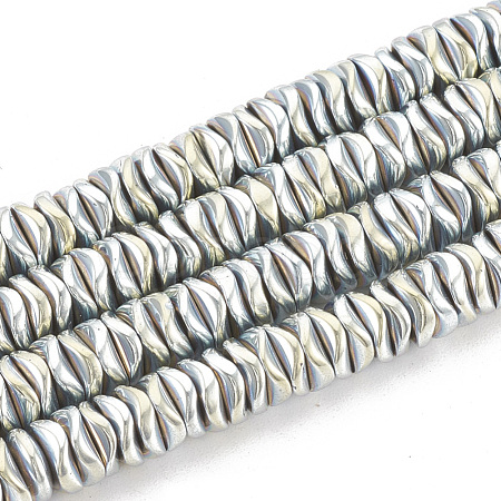 Electroplate Non-magnetic Synthetic Hematite Beads Strands G-N0322-01E-1