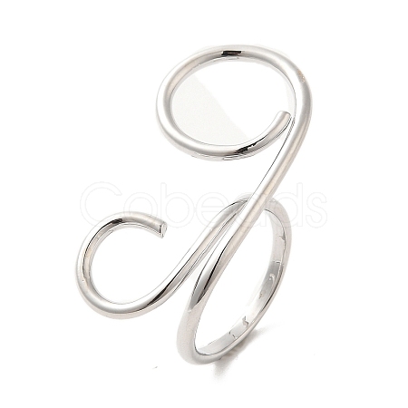 Brass Wire Open Cuff Rings RJEW-P098-01P-1