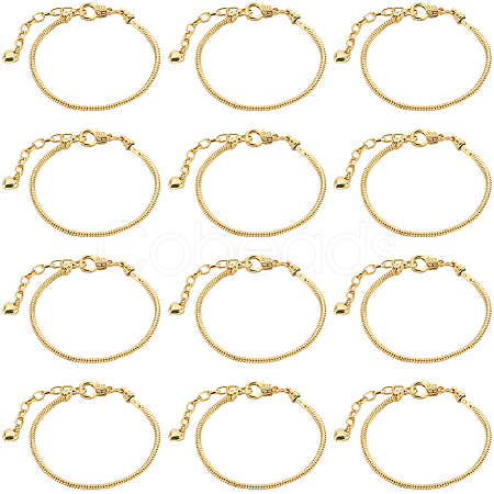 SOFPLATE 14Pcs Brass European Style Bracelet Making MAK-SP0001-02-1