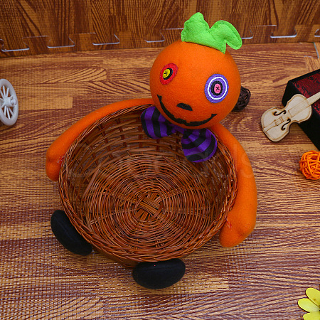 Halloween Candy Cookies Basket AJEW-E031-G02-1