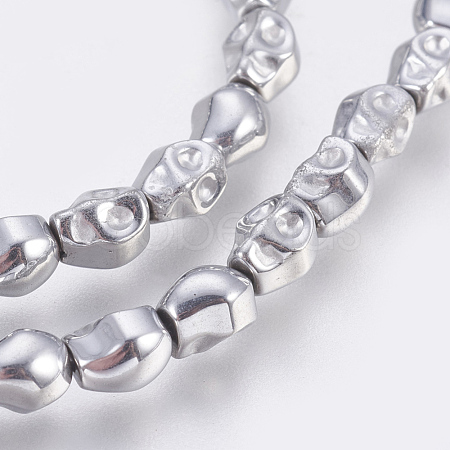 Electroplated Non-magnetic Synthetic Hematite Bead Strand G-E495-06F-1