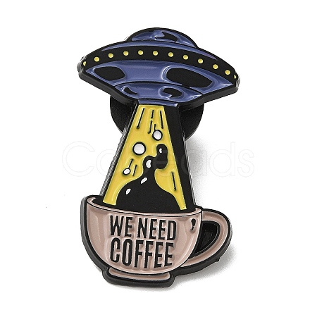 Creative Coffee Enamel Pins JEWB-P030-K01-1