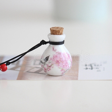 Porcelain Perfume Bottle Necklaces PW-WG22075-02-1