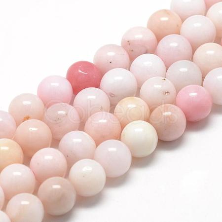 Natural Pink Opal Beads Strands G-R446-12mm-10-1