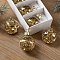 Glass Pendants, for Party Decoration, Round, Gold, 40mm, 6pcs/set