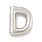 Rack Plating Brass Pendants, Long-Lasting Plated, Lead Free & Cadmium Free, Letter Charm, Letter D, 22x17x5mm, Hole: 3x1.5mm