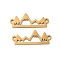 201 Stainless Steel Connector Charms, Hollow Mountain Links, Golden, 21.5x8x1mm, Hole: 1.4mm