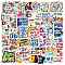 50Pcs Paper Self-Adhesive Picture Stickers, Phrase, for Laptop, Luggage, Cup, Computer, Mobile Phone, Skateboard, Guitar Stickers Decor, Mixed Color, 49~50x25~50x0.2mm