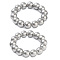 Non-Tarnish 304 Stainless Steel Linking Rings, Round Beaded Ring Shape, Stainless Steel Color, 14.5x3mm, Inner Diameter: 9.5mm