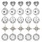 SUNNYCLUE 50Pcs 5 Style Tibetan Style Alloy Pendants, Cadmium Free & Lead Free, Mixed Shapes, Antique Silver, 22~33x22.5~30x1.5~2mm, Hole: 2mm, 10pcs/style