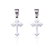 10Pcs 304 Stainless Steel Pendants, Cross, Stainless Steel Color, 19x11.5x1.2mm, Hole: 3.5mm