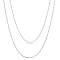 Anti-Tarnish Rhodium Plated 925 Sterling Silver Thin Dainty Link Chain Necklace for Women Men, Platinum, 31.50 inch(80cm)