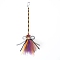 Halloween Witch Broom Ornament, with Grenadine, for Halloween Broomstick Witches Broom, Blue Violet, 550x200mm