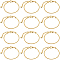 SOFPLATE 14Pcs Brass European Style Bracelet Making, with Iron Extender Chain & Heart Tag, Golden, 7-5/8 inch(19.5cm)