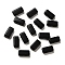 Opaque Acrylic Beads, Rectangle, Black, 8x4x3mm, Hole: 1mm