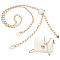 Adjustable PU Leather Bag Strap Chains, with Iron Swivel Clasps, for Bag Replacement Accessories, White, 102~120cm