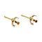 304 Stainless Steel Stud Earring Settings, Prong Earring Settings, Real 18k Gold Plated, Fit For 6 mm Rhinestone, 15x5x6mm, Pin: 0.8mm