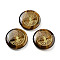 Natural Tiger Eye Carved Pendants, Flat Round with Tree of Life Charms, 30x7mm, Hole: 1.8mm