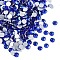 Cobalt Faceted Glass Flat Back Rhinestone for Nail Art, Grade A, Back Plated, Half Round, 2.7~2.8mm, about 1440pcs/bag