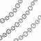 CRASPIRE Crystal Rhinestone Cup Chains, Ring Link Chains, with Iron Findings, for Wedding Dress, Platinum, 20x2.5mm, 18x5x7mm