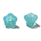 Translucent Czech Glass Beads, Flower, Turquoise, 10x8mm, Hole: 2mm, about 120pcs/bag