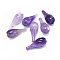 Natural Amethyst Pendants, Flower, 22~24x10~11mm, Hole: 0.8mm