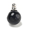 Synthetic Blue Goldstone Perfume Bottle Pendants, with 304 Stainless Steel Findings, Round, 25x16mm, Hole: 2mm