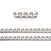 304 Stainless Steel Cuban Link Chain STAS-B019-01P-2